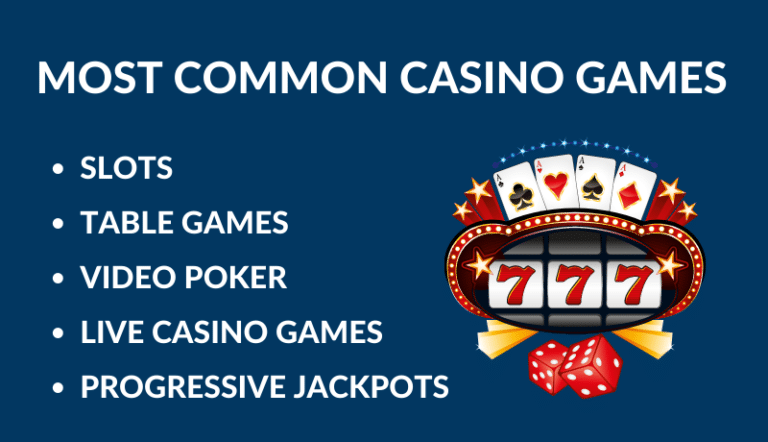 Most common casino games